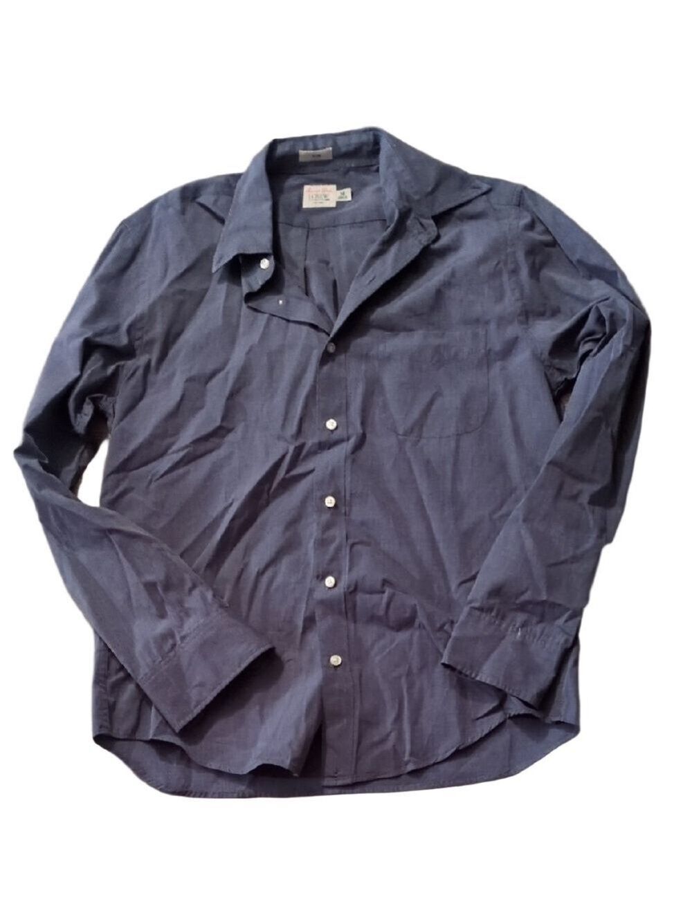 J. Crew Blue Secret Wash Long Sleeve Button Down Shirt Size Medium